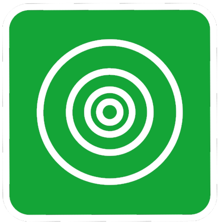 Symbol für Technik mit Zielscheibe